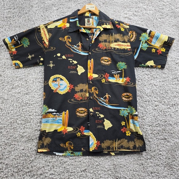 Tori Richard Shirt Mens Small Sleeve Tropical Hawaiian Longboard Button Up READ - Picture 4 of 14